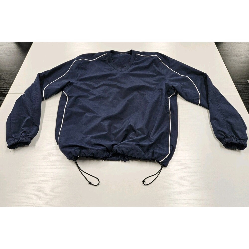 Greg Norman Jacket Mens L Blue V-Neck Long Sleeve Golf Pullover Windbreaker